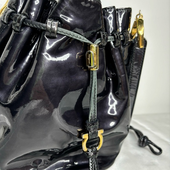 Salvatore Ferragamo Patent Leather Bucket Bag - Picture 12 of 12
